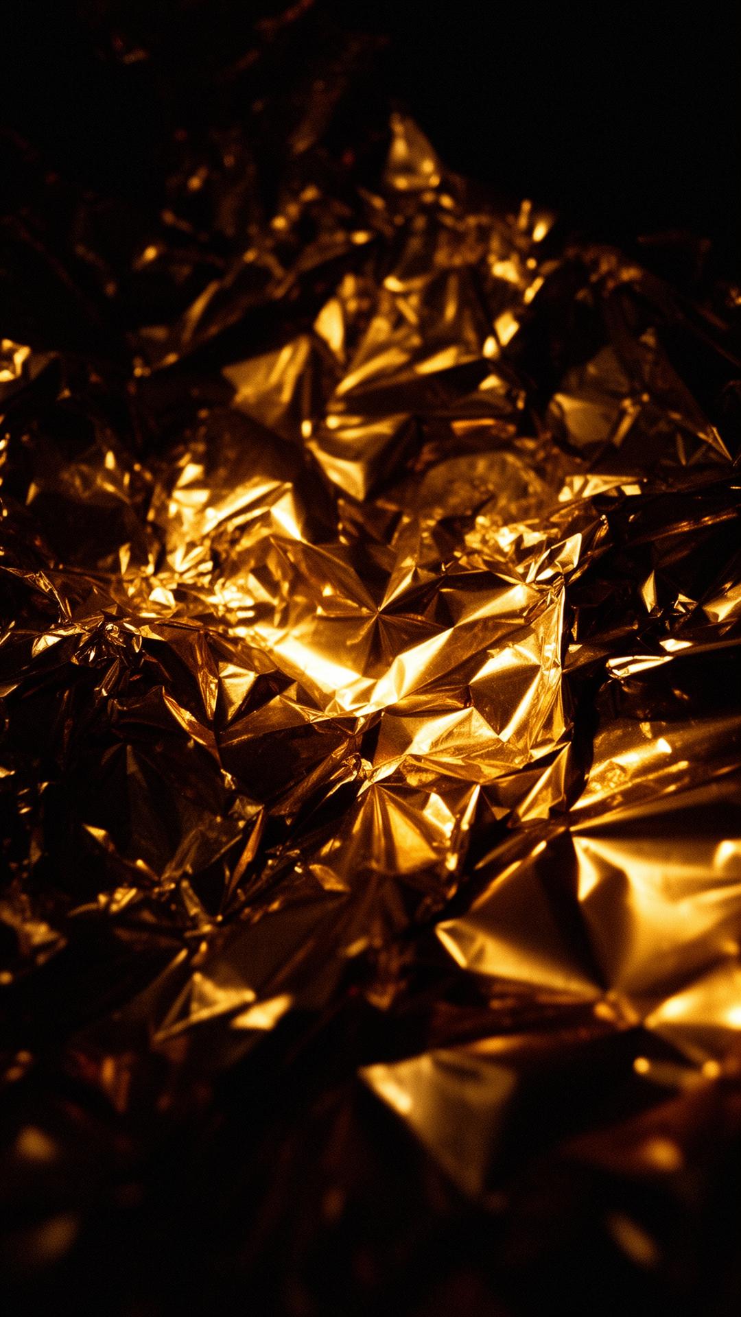Krombera Istanbul creative agency hero background - cinematic golden foil texture